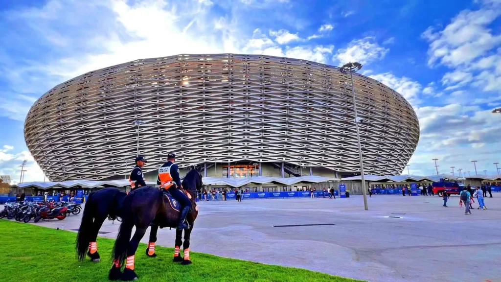 The renovated Prince Moulay Abdellah Stadium in Rabat with its modern lattice façade, part of Morocco's massive infrastructure push driving tourism investment in Morocco ahead of the 2030 World Cup.