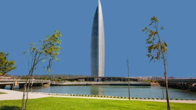 Mohammed VI Tower ticket price guide — exterior view of the tower rising above the Bouregreg River between Rabat and Salé